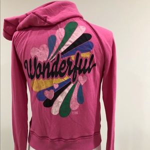 Victoria Secret PINK Full Zip Wonderful Hoodie XS